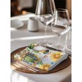 thumbnail image 6 of Sunflowers Cloth Napkins Set of 4 Reusable Dinner Napkins, Spring Flowers Gnomes Hydrangea Daisy Wood Cocktail Napkin Washable Table Napkins for Wedding/Holiday Party/Baby Shower 20"x20", 6 of 7