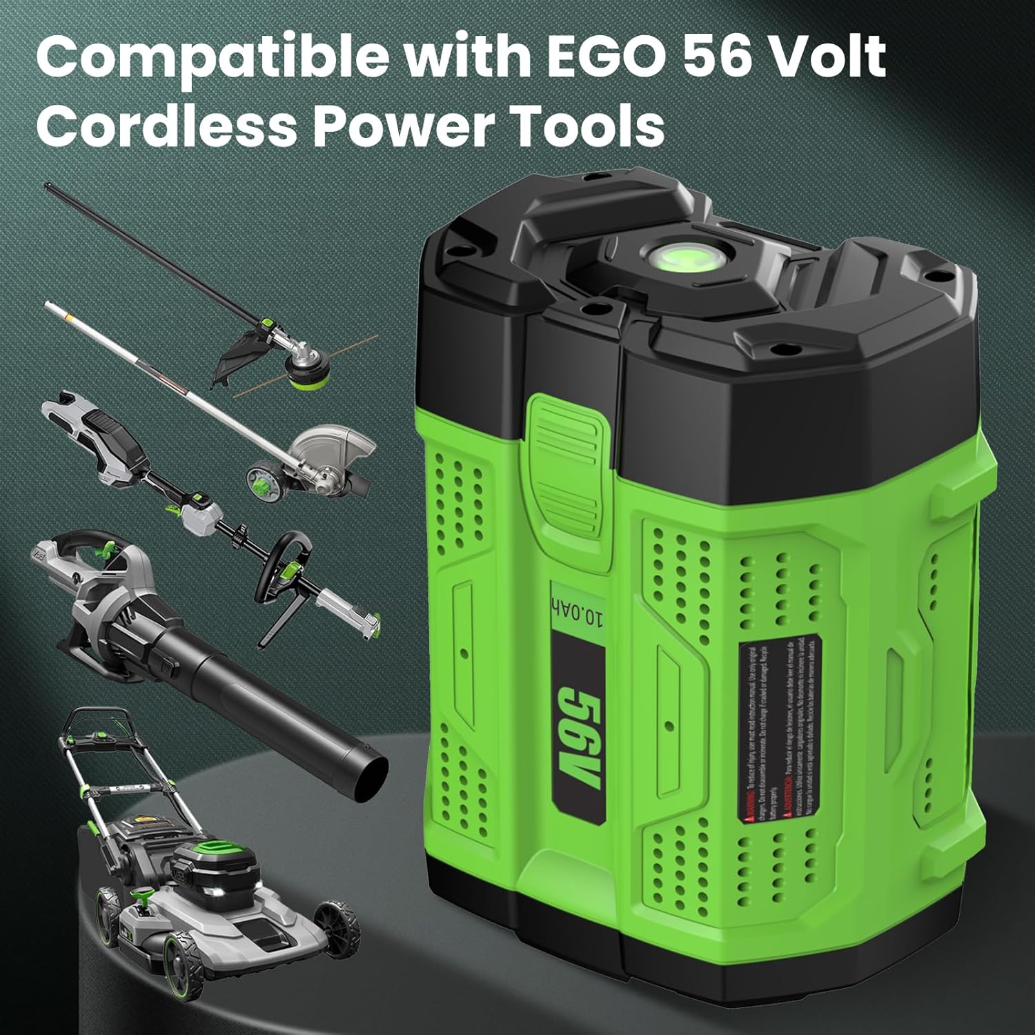 2 Pack 56V 10.0Ah Replacement Battery for EGO BA2800 BA2800T BA4200 Compatible with EGO 56 Volt CS1604 CS1804 CS1403 Power Tools and Chargers