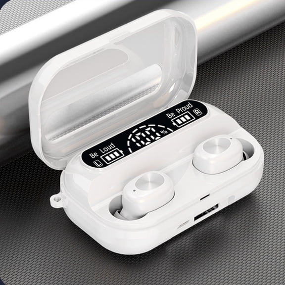 Wireless Earbuds 75hrs Bluetooth 5.3 Headphone Sport, 2026 Bluetooth Earbuds Stereo Deep Bass Over Ear Bud with Earhooks, ENC Noise Cancelling Mic, IPX7 Waterproof Earphone for Workout/Running(White)