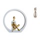 thumbnail image 1 of Figura De Niña, Estatua De Mujer, Centro De Mesa, Dormitorio, Regalo Para Lectores, Estantería, Escultura Abstracta De Granja, Amantes Besándose, Colección De Arte De Aniversario, Adorno,, 1 of 8