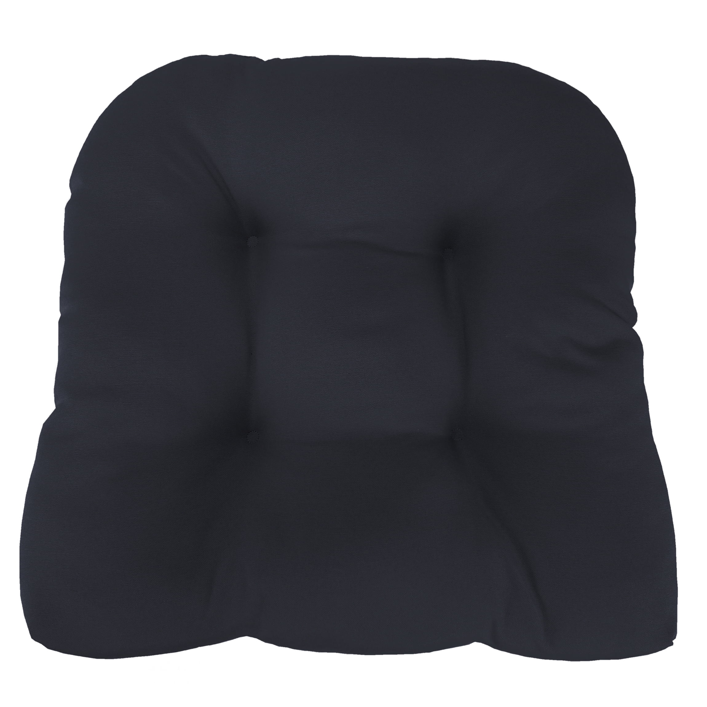 Jordan Manufacturing 3-Piece Navy Solid Tufted Outdoor Cushion with 1 Wicker Bench Cushion and 2 Wicker Seat Cushions