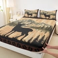 thumbnail image 3 of Homewish Teens Adults Animal Deer Full Size Sheets 4-Piece,Woodland Wildlife Breathable Bed Sheets,Retro Vintage Aesthetic Lightweight Sheet Sets,Ultra Soft Home Decor, 3 of 7