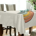 thumbnail image 5 of Yayeee Tablecloths 54" x 54" Rectangle Wrinkle Resistant Party Table Cover, White Cat Rainbow, 5 of 8