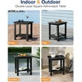 thumbnail image 5 of WINSOON Small Outside Adirondack Square Side Table,Double Layer - Black, 5 of 7