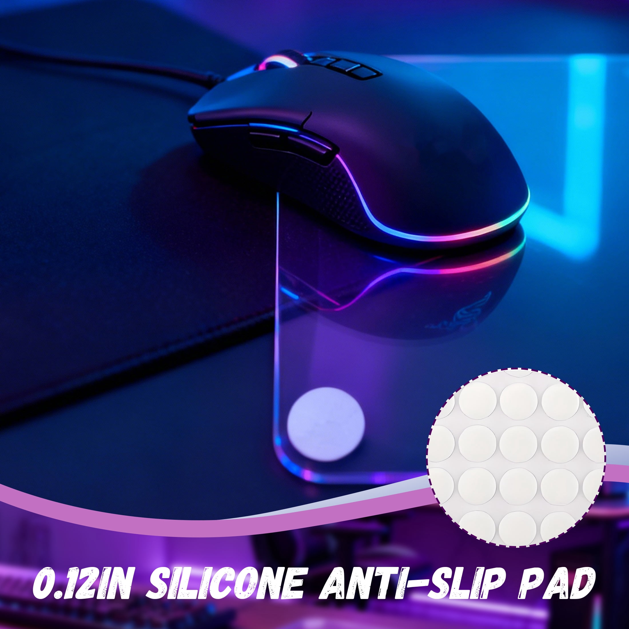 GJX Mouse Pads for Desk,7H Tempered Glass Mousepad,Gaming Mousepad,Ultra-Smooth Surface Gaming Non-Slip Mouse Pads,11.81"x10.24"x0.12"