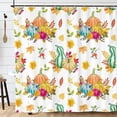 thumbnail image 2 of Pumpkin Autumn Shower Curtain Set with Hooks Fall Thanksgiving Harvest Bathroom Bathtubs Decor Durable Polyester Fabric 72"x72", 2 of 7