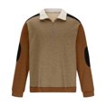 thumbnail image 3 of Fanxing Christmas Mens Gift Sets 1/4 Snap Button Henley Shirt for Young Men Retro Western Pullovers Stand Collar Long Sleeve Patchwork Pullover Sweatshirts Men's Vintage Y2K Tops, 3 of 5