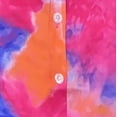 thumbnail image 5 of Pompotops Spring And Summer Women's Tie-Dye Printing 3/4 Sleeve Buttons Top T-shirt, 5 of 5