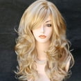 thumbnail image 4 of US 1-2 Pcs Women Long Curly Body Wavy Heat Resistant Blonde Highlights Full Hair, 4 of 8