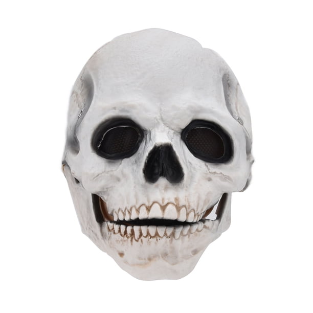 Máscara de calavera de Halloween, máscara de cabeza completa para fiesta de cosplay para Navidad, Pascua, festival de Año Nuevo, blanco