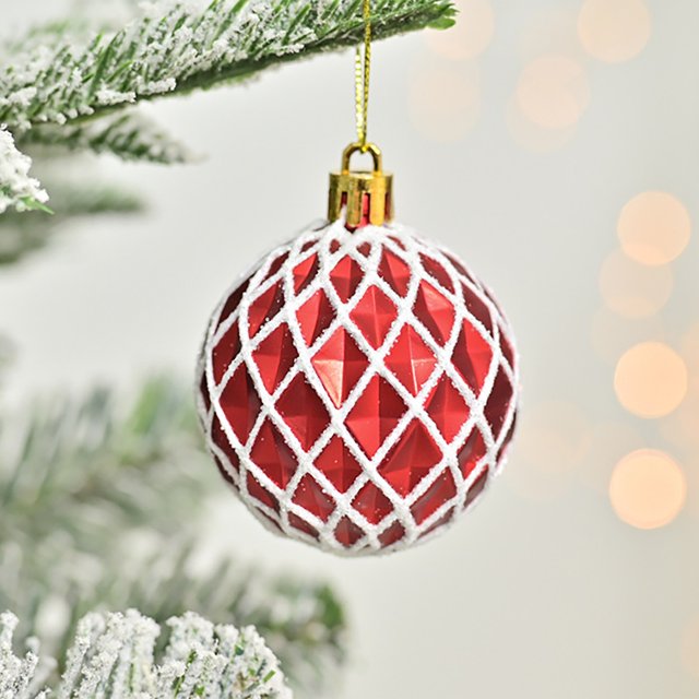 6CM Christmas Electroplating Painted Concave Pattern Christmas Tree Layout Decoration Party Decorations for Women College Graduation Party Decorations 2022 Party Party Dress Party Decorations