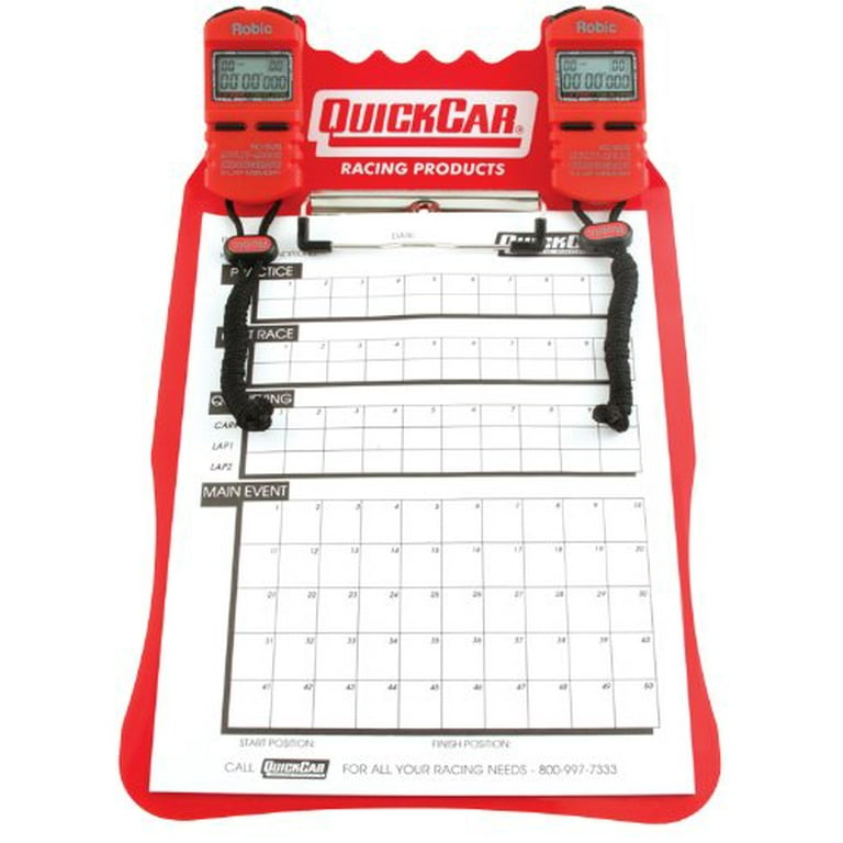 QuickCar Clipboard Timing System Red QuickCar Clipboard Timing System Red