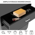 thumbnail image 5 of Dressers for Bedroom, Heavy Duty 3-Drawer Wood Chest of Drawers, Modern Storage Bedroom Chest for Kids Room, Black Vertical Storage Cabinet for Bathroom, Closet, Entryway, Hallway, Nursery, L2025, 5 of 8