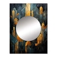 thumbnail image 2 of Designart "Geometric Arches In Black And Gold" Abstract Shapes Mirror Wall Decor - Modern Gold Abstract Mirror Wall Art For Bathroom - 32" x 24" Inch, 2 of 5
