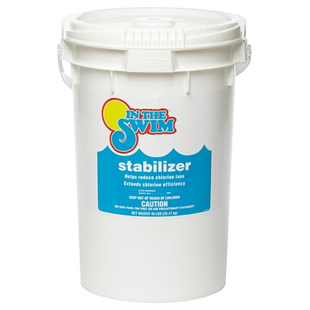 how to put chlorine stabilizer in above ground pool