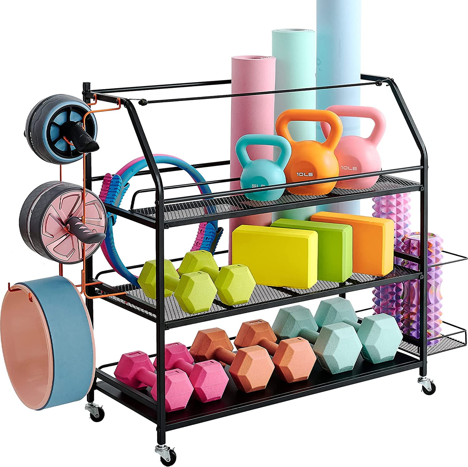 DreamBuck Home Gym Storage Rack, Weight Rack for Dumbbells, Yoga Mat