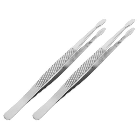WHAMVOX 2pcs Stainless Steel Stamp Tweezers Tongs Tip Precision Philately Tweezers Stainless Steel Philately Stamps Collector Tools For Stamps Documents