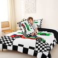 thumbnail image 4 of Erosebridal Kids Race Car Queen Comforter Set, Racing Flag Bedding Comforter Set, Black Reversible, 1 Comforter and 2 Pillowcases, 4 of 6