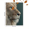 thumbnail image 3 of Blue Eyed Wild Lion Canvas Wall Art, Wildlife Portrait Print, Modern Home Wall Decor, 3 of 8