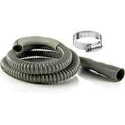 K&J 6ft Heavy-Duty Washing Machine Drain Hose with Clamp, Fits 1-1/4" Outlets