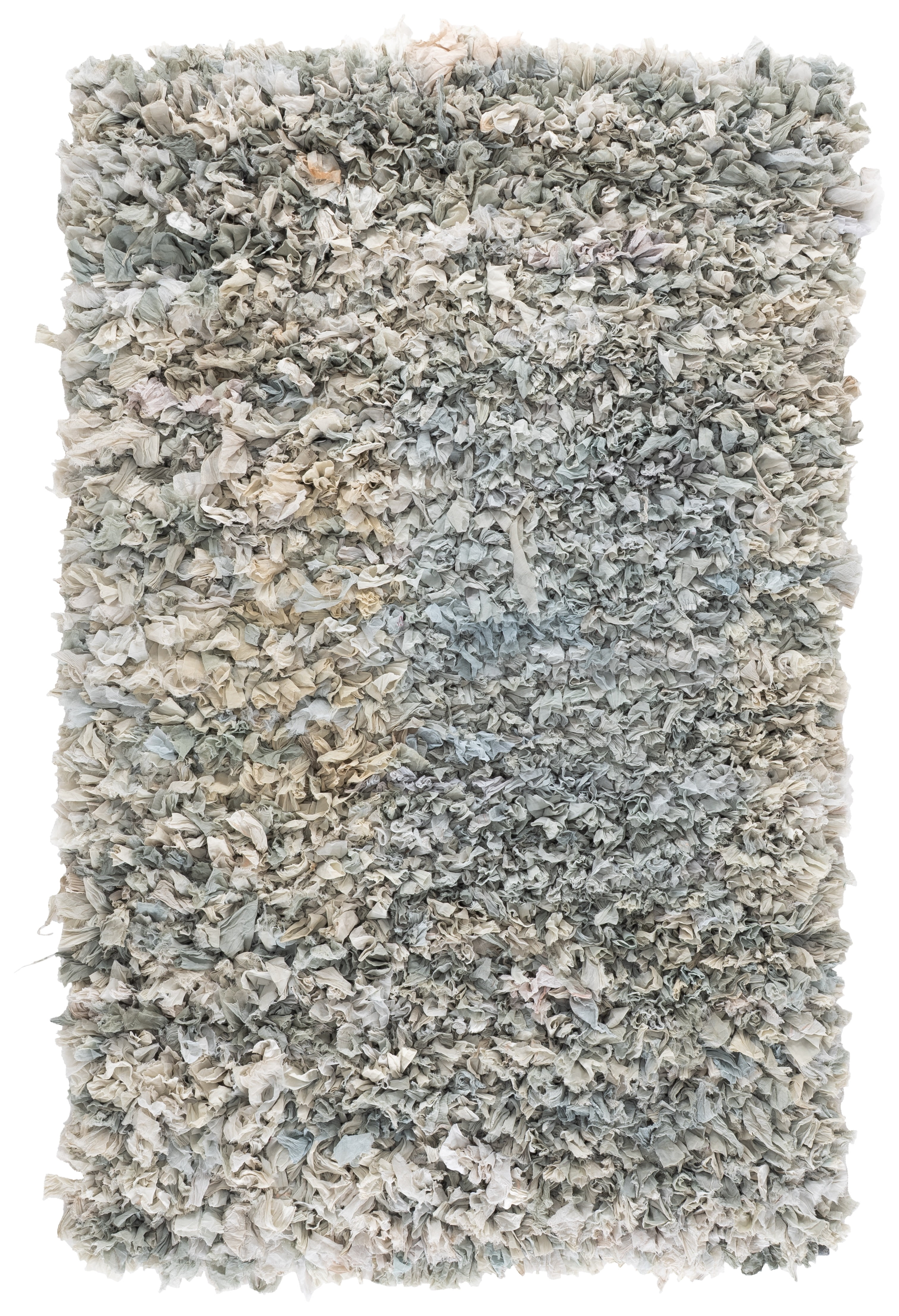 Safavieh Rio Dallas Geometric Polyester Shag Area Rug, Light Blue, 4' x 6'