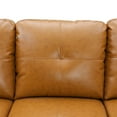 thumbnail image 4 of Hommoo L Shaped 4-Seat Couch, Faux Leather Sectional Couches and Sofas, Modern Living Room Furniture Sets Sectional Sofa Set, Ginger(No Ottoman), 4 of 6