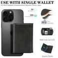 thumbnail image 2 of Allytechgroup 2 In 1 Wallet Case for Apple iPhone 13 Pro, Detachable Cards Holder Magnetic Back Cover [Compatible with Magsafe] Anti-Scratch Drop Proof Phone Case Shell for Women Men, Black, 2 of 9