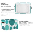 thumbnail image 2 of Green Polka Dots Storage Basket Large Foldable Storage Bin Laundry Baskets Toys Box Book Foldable Organizer Bag 14.2x10.2x8.3 Inches 2 PCs, 2 of 8