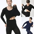 thumbnail image 2 of Men's Plush Thermal Innerwear & Underwear Set Clothes Cotton Tops and Pants, 2 of 8
