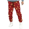thumbnail image 2 of Handshe Men's Tapered Jogging Pants, Drawstring Waist with Christmas Print, Workout-Ready Running Sweatpants for Training and Daily Activities, 2 of 5