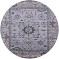 thumbnail image 1 of Ahgly Company Machine Washable Indoor Round Industrial Modern Viola Purple Area Rugs, 3' Round, 1 of 7