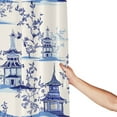 thumbnail image 5 of DouZhe Vintage Ink Blue Chinoiserie Pattern Shower Curtain, Waterproof Bath Curtains for Bathroom Decorations, 72 x 72 inches, 5 of 7