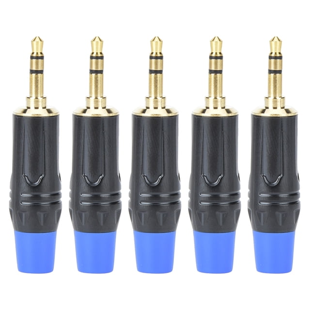 5 uds Jack de 3,5mm pista de sonido única macho adaptador de Cable de Audio enchufe DIY conector estéreo