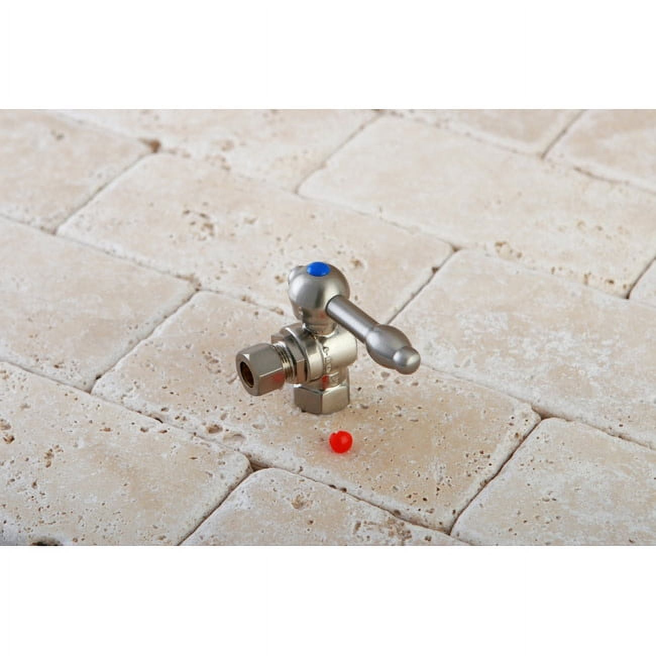 Kingston Brass CC33101 3/8" FIP x 3/8" OD Comp Quarter-Turn Angle Stop Valve, Polished Chrome