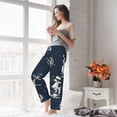 thumbnail image 4 of Uemuo Vintage Marine Pattern Women's Wide Leg Palazzo Lounge Pants with Pockets Light Weight Loose Comfy Casual Pajama Pants-X-Large, 4 of 9