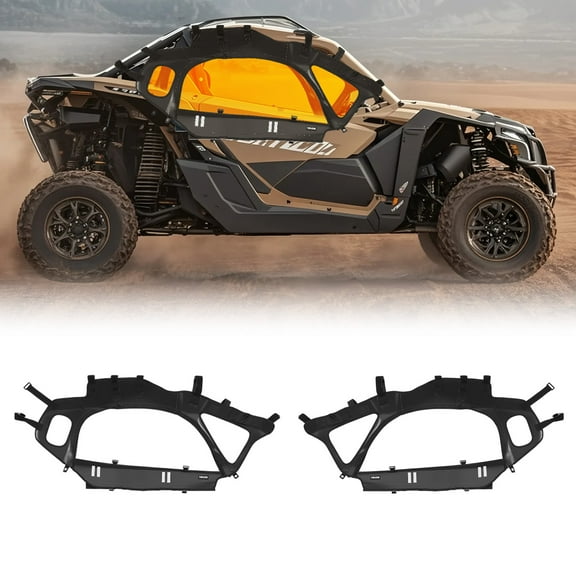 VEVOR Cab Enclosure Upper Doors, Compatible with Can-Am Maverick X3 2-Seater 2017-2025, Soft Upper Doors, Windproof Upgraded Zipper UTV Soft Side Window Kit, Work with Side Mirrors and Windshields