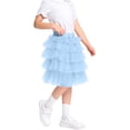 thumbnail image 2 of XXWXYD Girls Half Skirt Tulle Laye𝗋ed Cake Yarn Petticoat Vintag𝖾 Rockabilly 50s Style Party Tutu Fluff𝗒 Retro Short Dress, 2 of 4