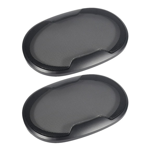 UNTERING 1Pair Auto Speaker Cover Car Subwoofer Grille Black 4 Inches 6 Inches 6x9 Decorative Grille Protect Black
