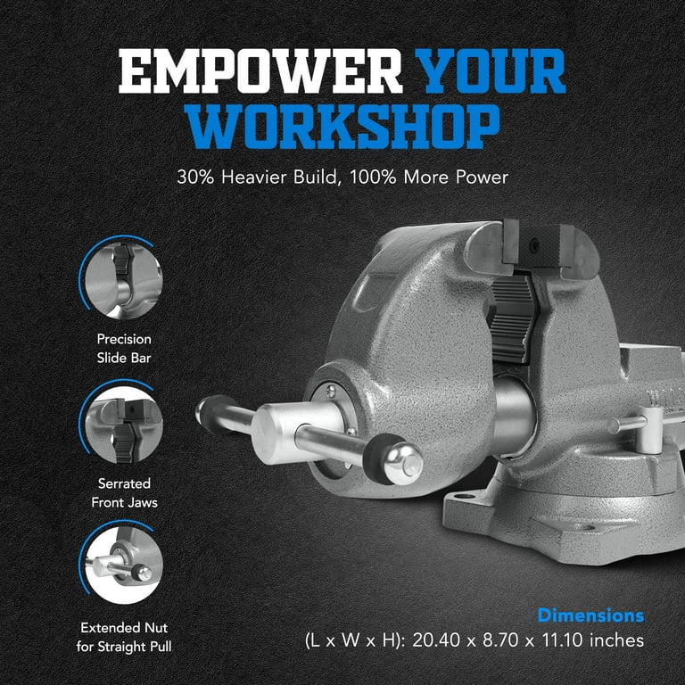 Wilton Tools 28826 Heavy Duty Cast Iron 4.5 Inch Combo Pipe and Bench Vise Gray