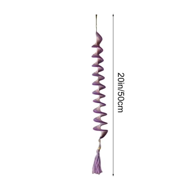 Crochet Windmill Ornament for Outdoor Use with Plastic-Coated Edges and Spinning Design