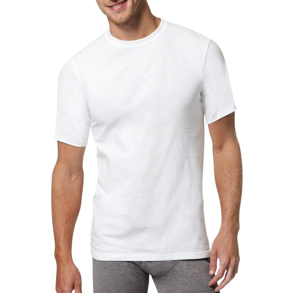 Hanes Hanes Mens' X_Temp Comfort Cool White Crew TShirt, 5 + 1 Bonus