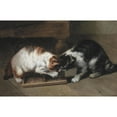 thumbnail image 3 of Eugene Remy Maes 14x11 Black Modern Framed Museum Art Print Titled - Two Cats with a Prey, 3 of 5