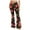 Black, variant on Womens Flare Leggings Hippie Floral Printed High Elastic Waisted Tummy Control Wide Leg Bootcut Yoga Pants Hot Pink 2XL