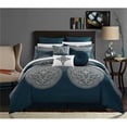 thumbnail image 1 of Chic Home CS2677-BIB-US Lana Blue King 13 Piece Comforter Set, 1 of 1