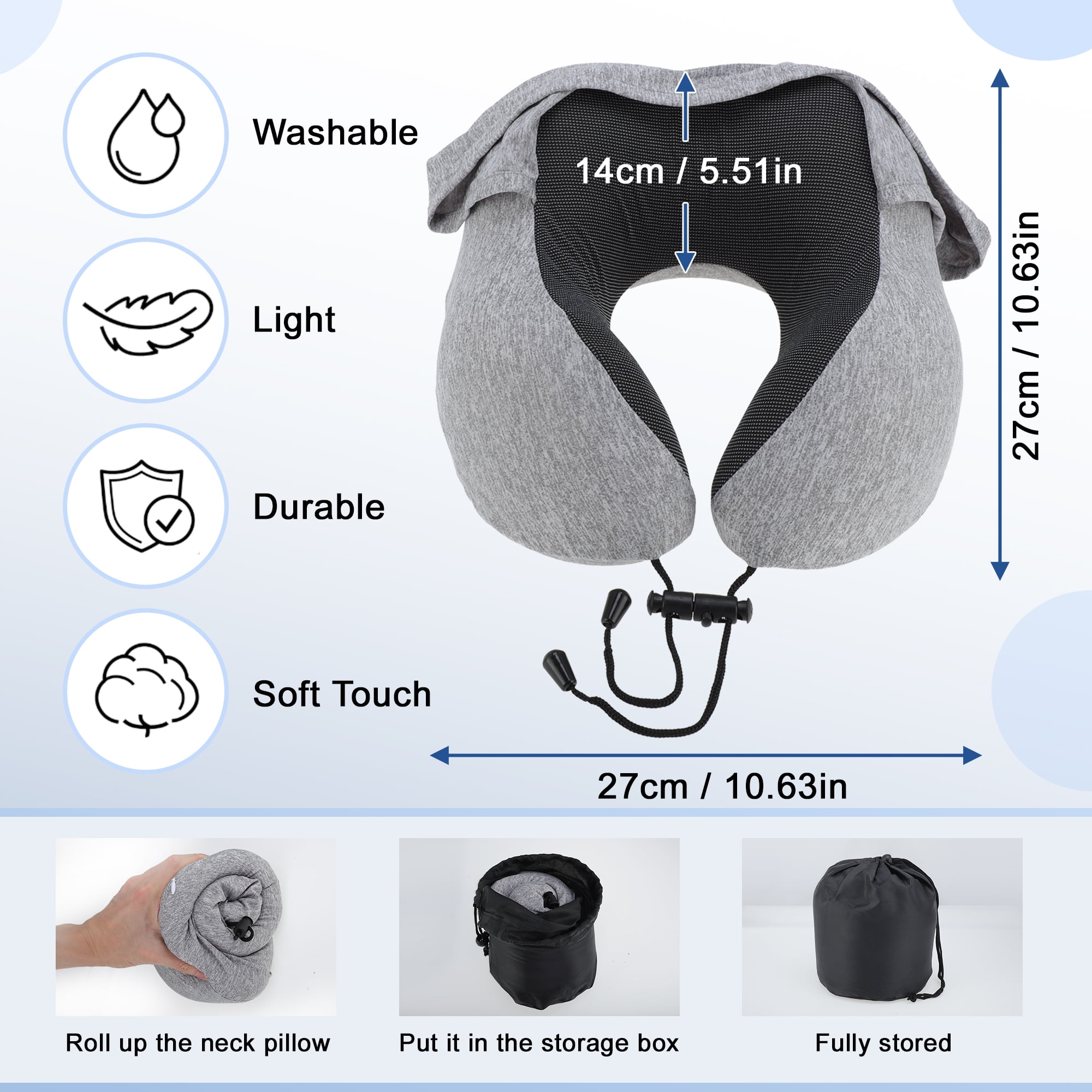 Unique Bargains Travel Neck Pillow Neck Pillow with Extra Large