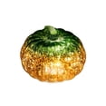 thumbnail image 2 of Halloween Decor, Halloween Pumpkin Lights, Indoor Halloween Decorations, Small Halloween Decor, Colorful Gradient Green-Gold Mercury Glass Lighted Pumpkin Figurine, Soft Glowing, 2 of 6