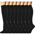 thumbnail image 1 of 8 Pairs Compression Socks Men Women 20-30 mmHg Compression Stockings for Sports, 1 of 7