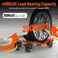 thumbnail image 3 of 4 Pack Car Dollies with Tow Hooks, 8000LBS Capacity Car Dolly with Thickened Handles & Sidebar, Car Wheel Dolly with Security Lock, Car Dolly Set of 4 for Moving Cars, Trucks & Vehicles, 3 of 9