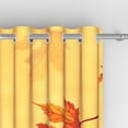 thumbnail image 5 of Aofoto Fall Pumpkin Maple Curtain, Autumn Thanksgiving Sunflower Falling Leaves Window Curtain for Living Room,52x84 inches,2 Panels, 5 of 5