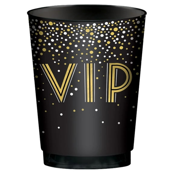 Elegant Black "VIP" Awards Night Tumblers - 10 Oz. (Pack of 20) - Perfect Drinkware For Themed Events, Entertaining, & More